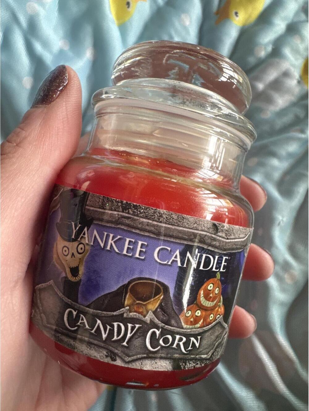 Yankee Candle Candy Corn Halloween Small Jar 3.7oz Retired HTF